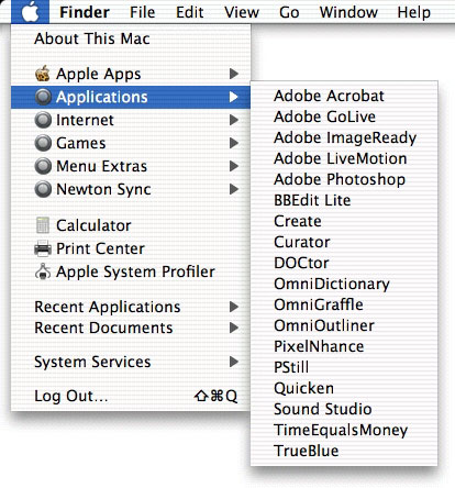 Apple shop go menu